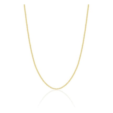 Cadena forzada redonda en oro amarillo 750 ‰ de 0,90 mm