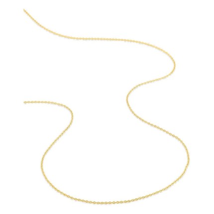 Cadena forzada redonda en oro amarillo 750 ‰ de 0,90 mm