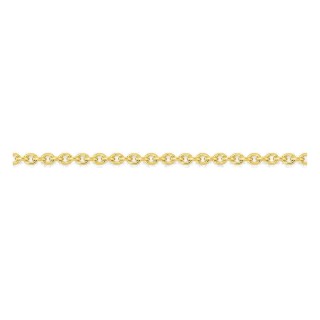 Cadena forzada redonda en oro amarillo 750 ‰ de 1,10 mm