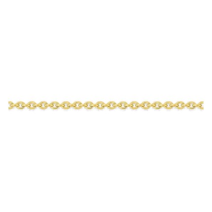 Cadena forzada redonda en oro amarillo 750 ‰ de 1,10 mm