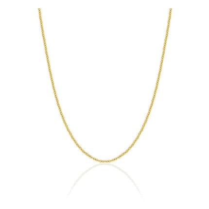 Cadena forzada redonda en oro amarillo 750 ‰ de 1,10 mm
