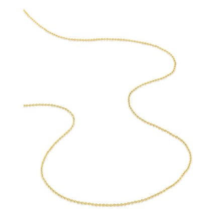 Cadena forzada redonda en oro amarillo 750 ‰ de 1,10 mm