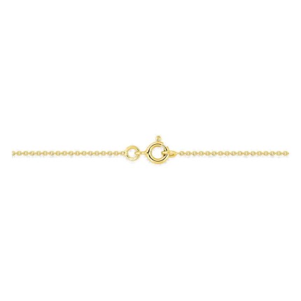 Corrente forçada redonda em ouro amarelo 750 ‰ de 1,10 mm