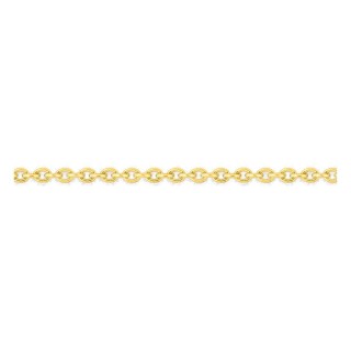Corrente forçada redonda em ouro amarelo 750 ‰ de 1,30 mm