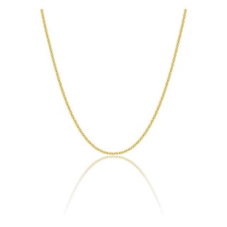 Cadena forzada redonda en oro amarillo 750 ‰ de 1,30 mm