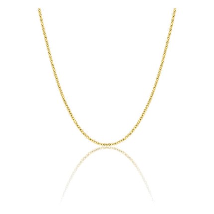 Corrente forçada redonda em ouro amarelo 750 ‰ de 1,30 mm