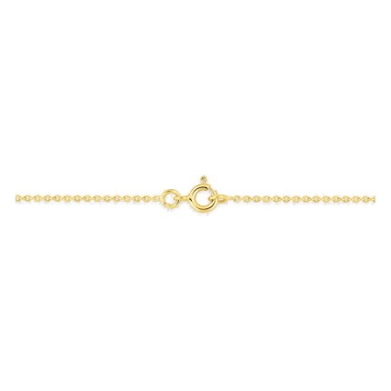 Corrente forçada redonda em ouro amarelo 750 ‰ de 1,30 mm