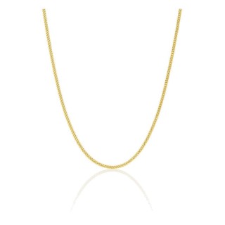 Corrente barbela diamantada em ouro amarelo 750 ‰ de 1 mm