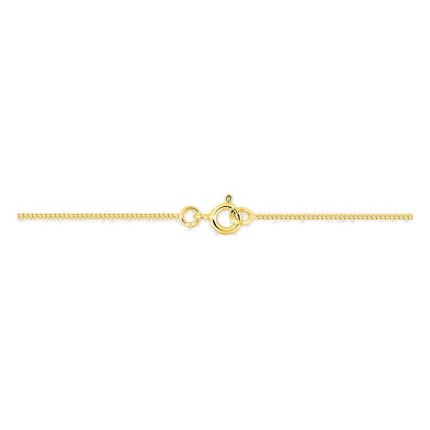 Corrente barbela diamantada em ouro amarelo 750 ‰ de 1 mm