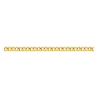 Cadena barbada diamantada en oro amarillo 750 ‰ de 1,35 mm