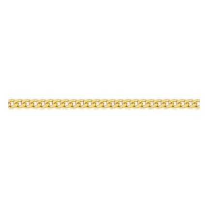 Corrente barbela diamantada em ouro amarelo 750 ‰ de 1,35 mm