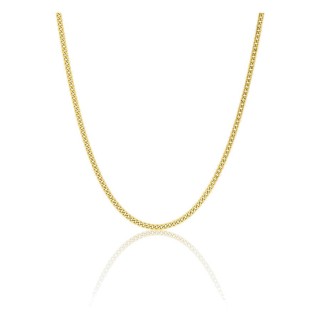 Corrente barbela diamantada em ouro amarelo 750 ‰ de 1,35 mm