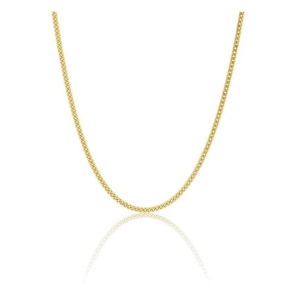 Corrente barbela diamantada em ouro amarelo 750 ‰ de 1,35 mm