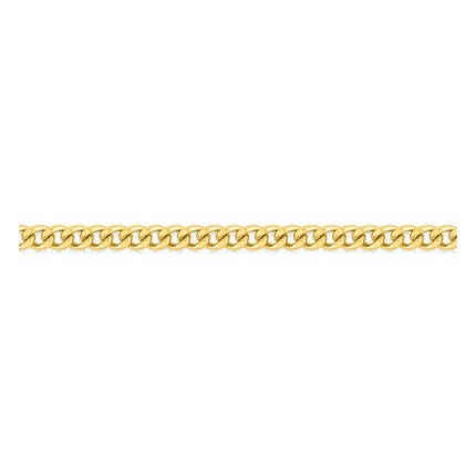 Cadena barbada diamantada en oro amarillo 750 ‰ de 1,62 mm