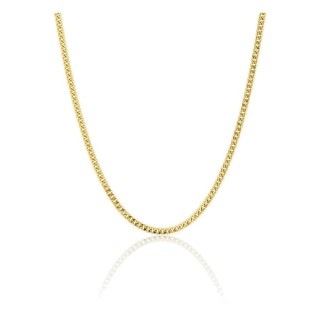 Corrente barbela diamantada em ouro amarelo 750 ‰ de 1,62 mm