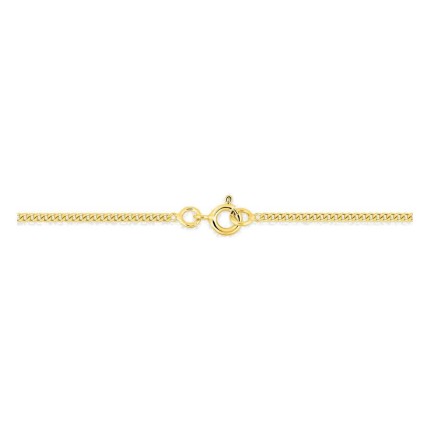 Cadena barbada diamantada en oro amarillo 750 ‰ de 1,62 mm