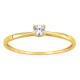 Anillo solitario de 4 garras en oro amarillo 375 ‰ y circonita