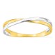 Anillo doble aro en oro amarillo 375 ‰ y rodio