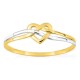 Anillo corazón en oro amarillo 375 ‰ y rodio
