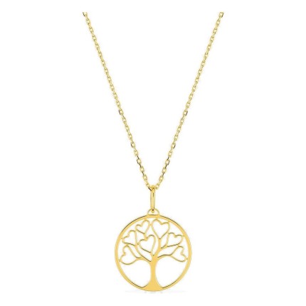 Collar en oro amarillo 375 ‰ con colgante árbol de la vida