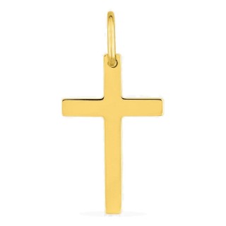 Colgante cruz lisa en oro amarillo 375 ‰