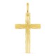 Pendente cruz texturada em ouro amarelo 375 ‰