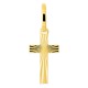 Colgante cruz tallada en oro amarillo 375 ‰