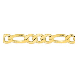 Corrente alternada 1+3 em ouro amarelo 375 ‰ de 4 mm