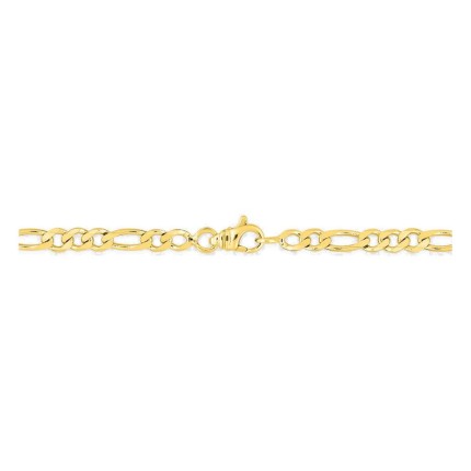 Corrente alternada 1+3 em ouro amarelo 375 ‰ de 4 mm