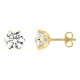 Pendientes en oro amarillo 375 ‰ con circonita blanca redonda de 7 mm
