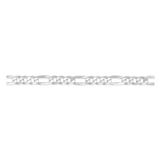 Pulsera de cadena alterna 1+3 en plata de ley 925 rodiada