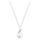 Collar en plata de ley 925 rodiada con perla de imitación de 5 mm y circonitas