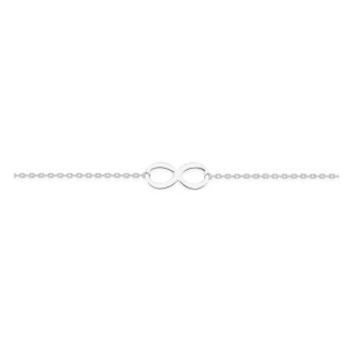 Pulsera en plata de ley 925 rodiada con motivo infinito
