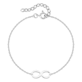 Pulsera en plata de ley 925 rodiada con motivo infinito