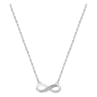Collar infinito en plata de ley 925 rodiada y circonitas