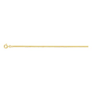 Collar cadena barbada diamantada de 1,70 mm chapada en oro