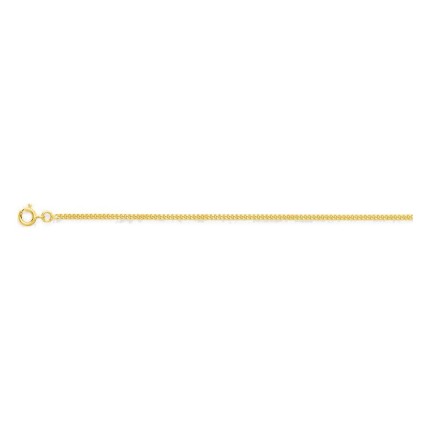Collar cadena barbada diamantada de 1,70 mm chapada en oro