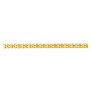 Colar corrente barbela diamantada de 1,70 mm banhada a ouro