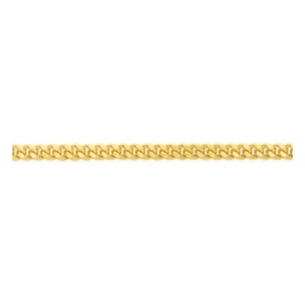 Collar cadena barbada diamantada de 1,70 mm chapada en oro