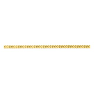 Collar cadena barbada diamantada de 2,75 mm chapada en oro