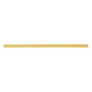 Collar cadena barbada diamantada de 3,20 mm chapada en oro