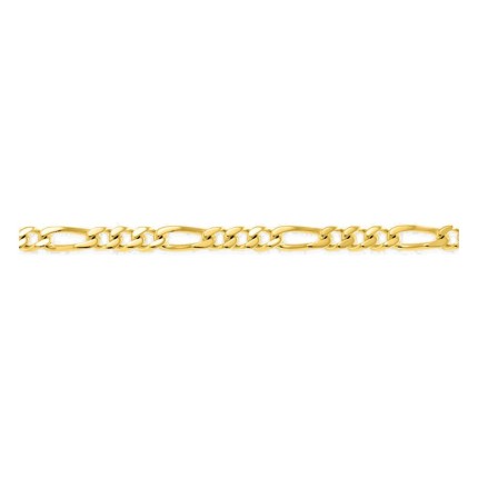 Pulsera de eslabón alterno 1+3 de 4 mm chapada en oro