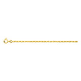 Colar corrente forçada diamantada de 2,25 mm banhada a ouro