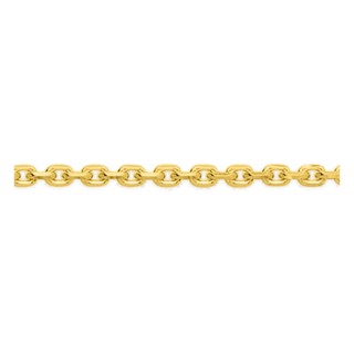 Collar cadena forzada diamantada de 2,50 mm chapada en oro