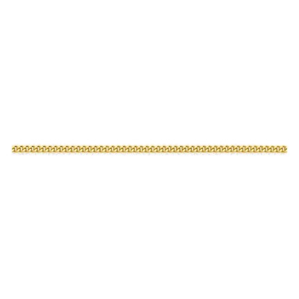 Collar cadena barbada diamantada de 2,10 mm chapada en oro