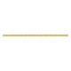 Collar cadena barbada diamantada de 2,40 mm chapada en oro