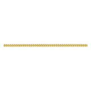 Colar corrente barbela diamantada de 2,40 mm banhada a ouro