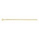 Collar cadena forzada redonda de 2,75 mm chapada en oro