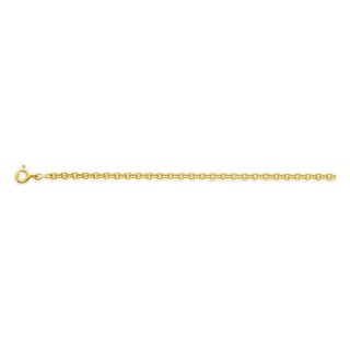 Collar cadena forzada redonda de 2,75 mm chapada en oro