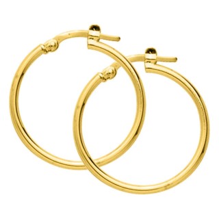 Pendientes de aro de 20 mm chapados en oro